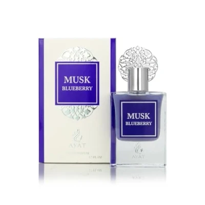 Bild av Ayat Perfumes Prestige Complete Musk Collection Box Eau de Parfum 50 ml, mysk 5 parfymerade oljor 12 ml och salva av 18gr Dubai parfym (Musk Bleuberry)