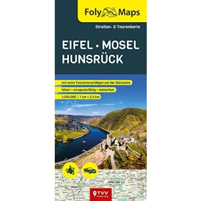 Bild av FolyMaps Eifel Mosel Hunsrück 1:250 000: Straßen und Tourenkarte