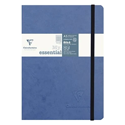 Bild av Clairefontaine 793424C Anteckningsbok AgeBag My Essentials, DIN A5, 14,8 x 21 cm, 96 ark rutat, numrerat, 90 g, 1 styck, blå