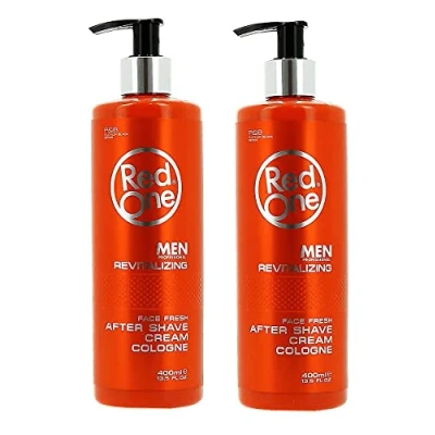 Bild av Redone After Shave Balm män Cream Cologne 2 x 400 ml Aftershave Gel rakning efterbehandling ger näring och kyler mot brand ansiktsvård frisörbehov (2 revidering)