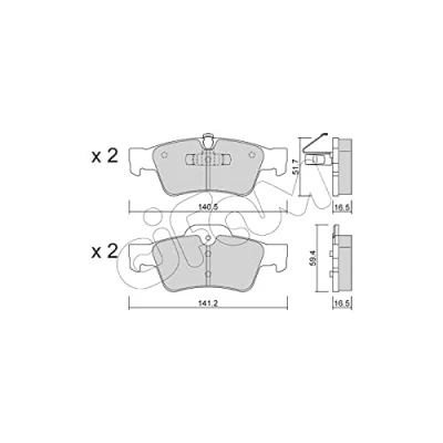 Bild av CIFAM Bromsbeläggssats, skivbroms 822 568 1 MERCEDES BENZ [GL CLASS, M R CLASS]