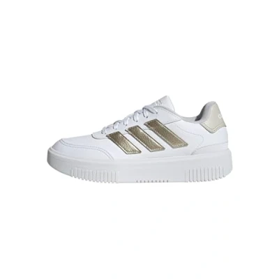 Bild av adidas Kvinnor COURTBLOCK SHOES, ftwr white/cyber met./orbit grey, 39 1/3 EU