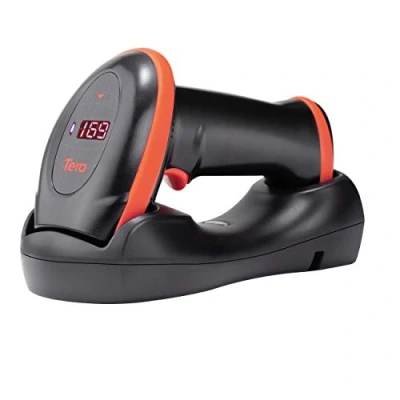 Bild av Tera Streckkodsskanner bildsensor 2D 1D QR trådlös 2,4 GHz med laddningsstation USB kabel digital bildskanner för lager, bibliotek, butik, PDF417 på körkort, HW008