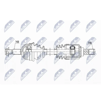 Bild av Drivaxel, framaxel vänster, nissan micra c+c iii, note, 391019U005