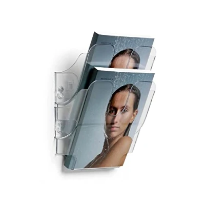 Bild av Durable 1709013400 broschyrställ vägg Flexiplus 2, A5 stående) 1 set, transparent