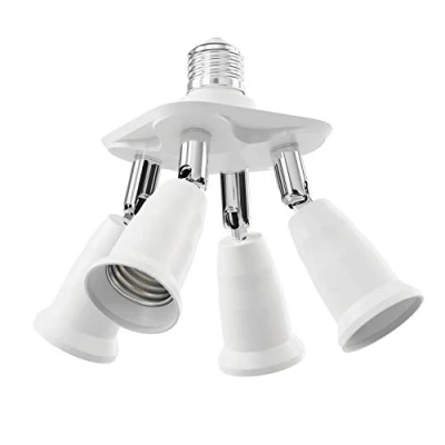 Bild av ledscom.de E27 sockel, 4 vägs splitteradapter, vit, lampsockel, fördelare, multi, splitter, 3in1, E27, adapter
