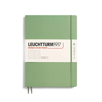 Bild av LEUCHTTURM1917 363920 Notebook Master Slim (A4+), inbunden, 123 numrerade sidor, salvia, prickad