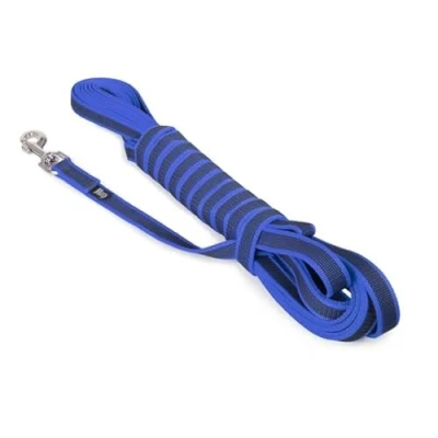 Bild av Julius K9 C&amp;G Super grip leash blue/grey 20mm/10.0m with handle