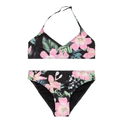 Bild av Roxy Shadow Floral Brasic Bikini för barn, Storlek: 128, Black