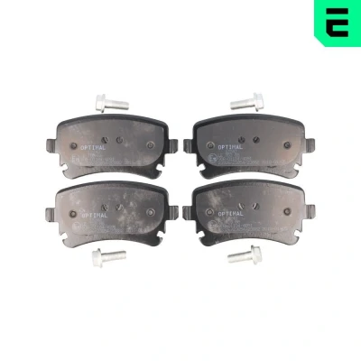 Bild av OPTIMAL BP 12242 Jeu de plaquettes frein Essieu arrière préparé pour indicateur d&#039;usure, contact signal d&#039;usure exclu avec vis d&#039;étrier