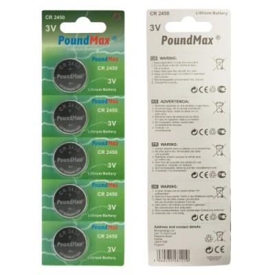 Bild av 5 x PoundMax 2450 CR2450 DL2450 3 V litium mynt cellbatterier
