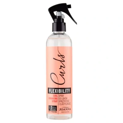 Bild av JOANNA Professional Curls Lockspray ger motståndskraft och elasticitet Underlättar styling lockigt hår höjdpunkter lockar fixerad form av permanent 300 ml