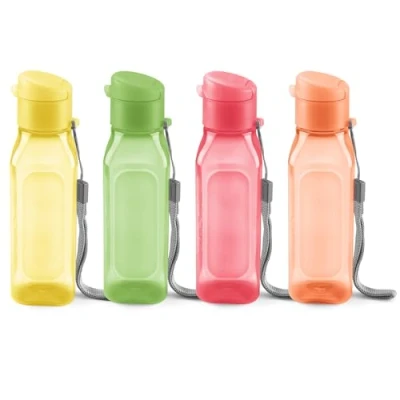 Bild av Bulkvattenflaskor set med 113 295 ml flerfärgade vattenflaskor för barn och vuxna läckagesäkra bärrem fyrkantiga återanvändbara juice, drycker BPA fri