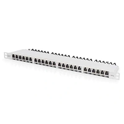 Bild av DIGITUS Patchpanel 19 tum Cat 6A 24 portar RJ45 skärmad LSA rackmonterad 1U svart