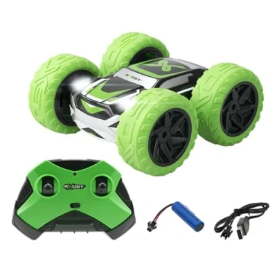 Bild av Silverlit Exost terrängstyrd bil 360 Cross Green uppladdningsbart batteri 2 sidig körning i + LED strålkastare Hastighet: 12 km/h leksak för barn från 5 år 54759