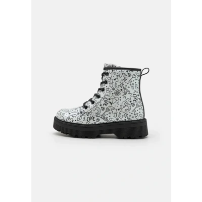 Bild av Skechers Gravlen HI Snörstövletter för barn, Storlek: 28, Silver/black Förstklassig skinnimitation