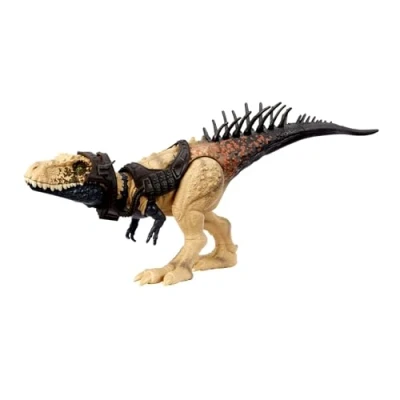 Bild av Mattel Jurassic World dinosaurieleksak, Bistahieversor, Gigantic Trackers, stor actionfigur med attackrörelse och spårningsutrustning, digital lek HLP27