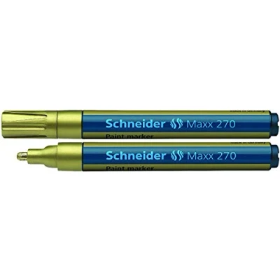 Bild av Schneider Schreibgeräte Maxx 270, Guld, Blå, Medium, Rundad spets, 1 mm, 3 mm