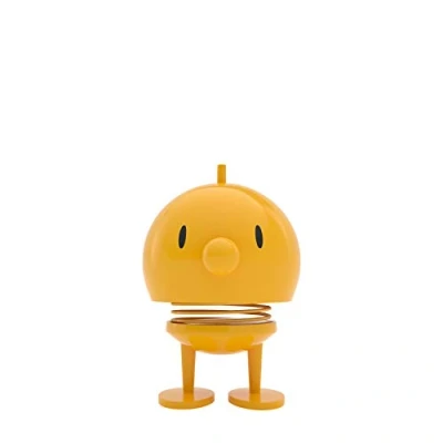 Bild av Hoptimist Bumble, vobbelfigur, skandinavisk dekoration för vardagsrum, skrivbord, kontor, hall, badrum, modern &amp; skandinavisk, bra present, 7,5 x 8,5 10,7 cm, medium, gul