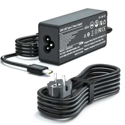 Bild av 65W USB C Laddare för HP OmniBook Ultra Laptop Next Gen AI PC 14 fd0087nr, fh0047nr, ZBook 15u G6 Mobile Workstation EliteBook L43407 001 Typ snabbladdningsadapter