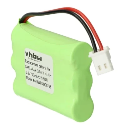 Bild av vhbw Batteriersättning för Motorola GP80AAAHC3BMX, HRMR03 babymonitor, babytelefon (700 mAh, 3,6 V, NiMH)