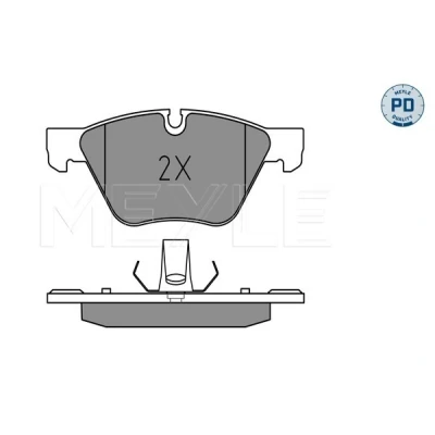 Bild av MEYLE 025 246 9719/PD Jeu de plaquettes frein PD Quality Essieu avant préparé pour indicateur d&#039;usure avec tôle anti bruit BMW: 5 Berline
