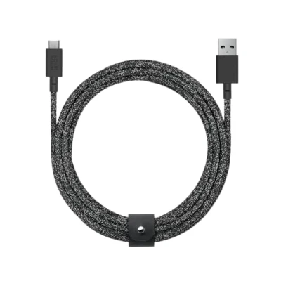 Bild av Native Union Belt USB C till A 10 meter, ultrastark laddningskabel med läderrem kompatibel iPhone 15, Samsung Galaxy Z Fold 5, Flip 5/S23 Ultra, Pixel 7 Pro, iPad Pro (Cosmos)