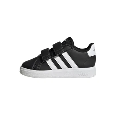 Bild av adidas Unisex Bebis Grand Court Lifestyle Hook and Loop Shoes, Core Black/Cloud White/Core Black, 22 EU
