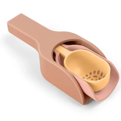 Bild av Vicloon strand spade, strandleksaker för barn, 3 in 1 silikon Sand Shovel set strandleksak sandskyffel barn rolig fest flickor och pojkar