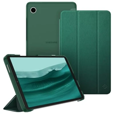 Bild av Fintie Fodral för Samsung Galaxy Tab A9 8,7 tum 2023, ultratunt skyddsfodral med genomskinligt baksida skydd Tablet SM X110/X115/X117, mörkgrön