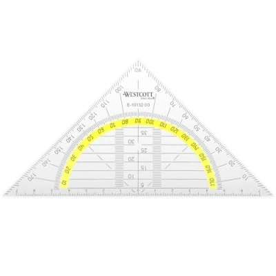 Bild av Westcott triangellinjal plast, okrossbar, 14 cm, transparent E 10132 00