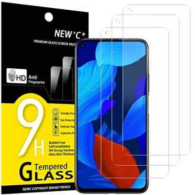 Bild av NEW&#039;C 3 Pack, skärmskydd i glas för Huawei Nova 5T, bubbelfri, 9H hårdhet, 0,33 mm ultratransparent, ultrabeständigt härdat