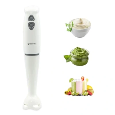 Bild av BEHOME Elektrisk stavmixer 250 watt, mixer i rostfritt stål med tvättbart handtag, puré, barnmat, soppa, smoothies