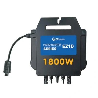 Bild av APsystems® Mikroväxelriktare EZ1D 1 800 W inkl. integrerat WLAN och Bluetooth VDE relä, Plug &amp; Play perfekt för balkongkraftverk