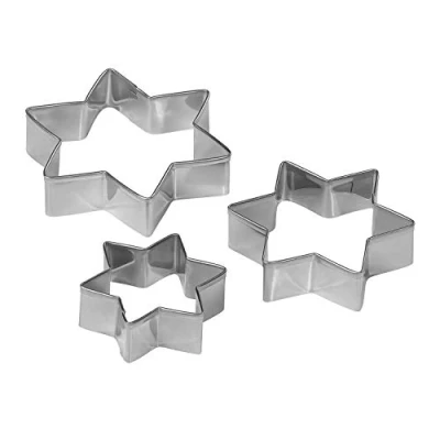 Bild av Tala rostfritt stål stjärna design kakskärare, set med 3 skärare i olika storlekar