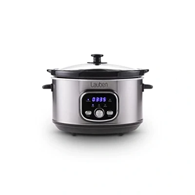 Bild av Lauben Slow Cooker 3500SB långsam spis med Thermeffect® teknik, SlowHeat® kokbok, inre behållare av keramik, två temperaturnivåer, manuell tidsinställning, 3,5 l