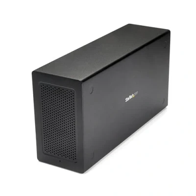 Bild av StarTech.com Thunderbolt 3 PCIe expansionschassi, externt hölje med en PCI Express kortplats, Box för bärbara datorer/stationära och allt i etts, 5K/4K utgång via TB3/DP, TAA kompatibel
