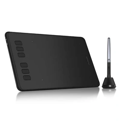 Bild av HUION Inspiroy H640P OSU grafisk surfplatta 6,3 x 3,9&quot; tum passiv penna 8192 nivåer och 6 genvägar, idealisk för distansarbete onlineträning, kompatibel med Windows/Mac/Android
