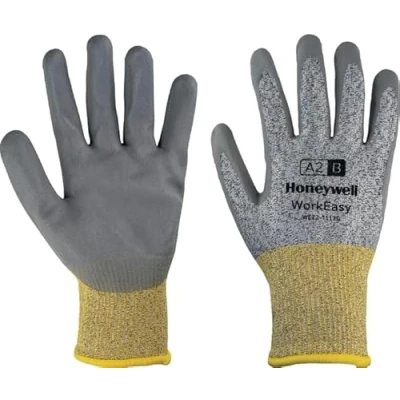 Bild av Honeywell WE22 7113G 9/L, Skyddande vantar, Grå, L, Workeasy, Nötningshärdig, Punkteringssäkra, Glasfiber, Polyuretan
