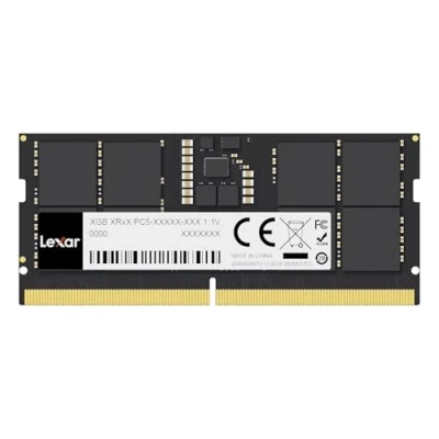 Bild av Lexar SODIMM 8 GB DDR5 RAM 5600 MHz, 262 pin Laptop RAM, högpresterande SO DIMM minne för laptopminne/allt i ett Intel NUC Mini PC, 1,1 V, CL46 45 90 (LD5S08G56C46ST BGS)