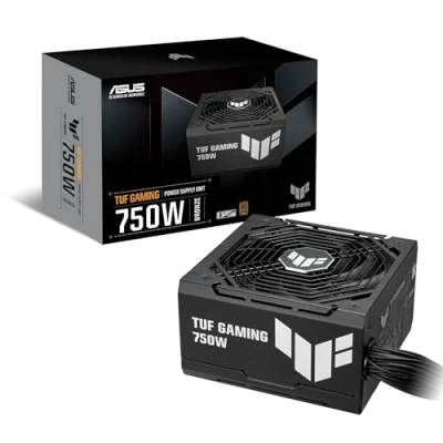 Bild av ASUS TUF Gaming 750 W brons PSU (strömförsörjning, 80 PLUS brons, certifiering av militärkvalitet, dubbla kullager, skyddande PCB beläggning, axial teknisk fläktdesign, 0 dB, 6 års garanti)