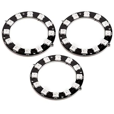 Bild av AZDelivery 5V RGB LED ring compatible with WS2812B 12 bitars 50mm kompatibel med Arduino och Raspberry Pi