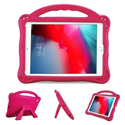 Bild av ProCase barnfodral för iPad 9.7 2018 2017 (6th 5th Gen)/iPad Pro 9.7/iPad Air 2/Air 1 fodral barn, skyddsfodral, lätt stötsäkert sparkställ, robust med handtag magenta