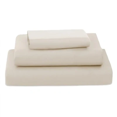 Bild av Sängkläder 180x190/200 4 Delar Set i Mikrofiber Lakan 180x200 cm Platt för 2 Person 260x280 Örngott 50x80 Hög kvalitet Beige