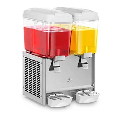Bild av Royal Catering juice dispenser kall dryck dryckesdispenser med kran RCSD 36C (2 x 18 L, 280 W, temperaturintervall 7 12 C, energibesparande och kostnadseffektiv, arbetscykel 8 h)