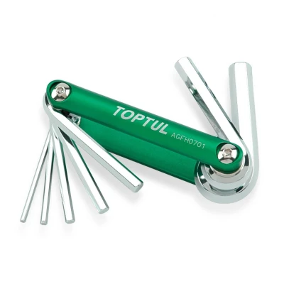 Bild av TOPTUL AGFH0701 Ensemble de tournevis coudés H1, H2.5, H3, H4, H5, H6, H8, H10 8