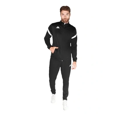 Bild av Kappa Unisex Dalcito träningsoverall, Svart/blank, 4XL