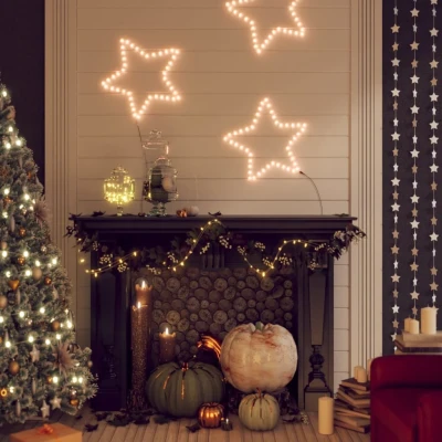 Bild av VidaXl Julstjärna Ljusslinga Med 48 Leds Varmvit 56 Cm