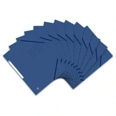 Bild av Oxford Top File + hörnspännarmapp A4, extra stark av kartong, mörkblå, 10 pack