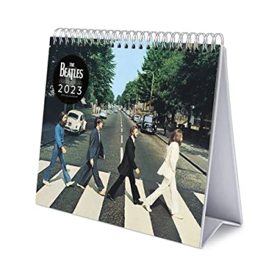 Bild av Grupo Erik The Beatles kalender 2023 skrivbordskalender 7 x 8 tum / 18 20 cm 12 månader planerare Gifts